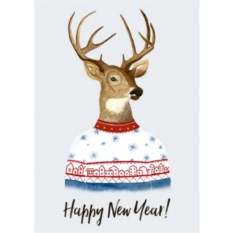 Авторская открытка Happy New Year Deer