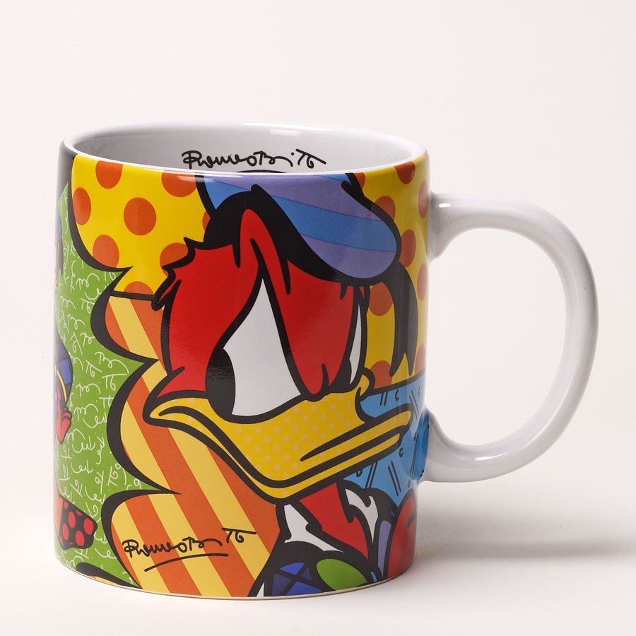 Кружка х. Britto Disney Кружка. Romero Britto Дональд. Ромеро Бритто Кружка. Кружка с Дональдом Даком.