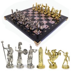 Шахматы с металлическими фигурами Битва Титанов
