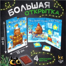 Шоколадная открытка НГ Полон чудес
