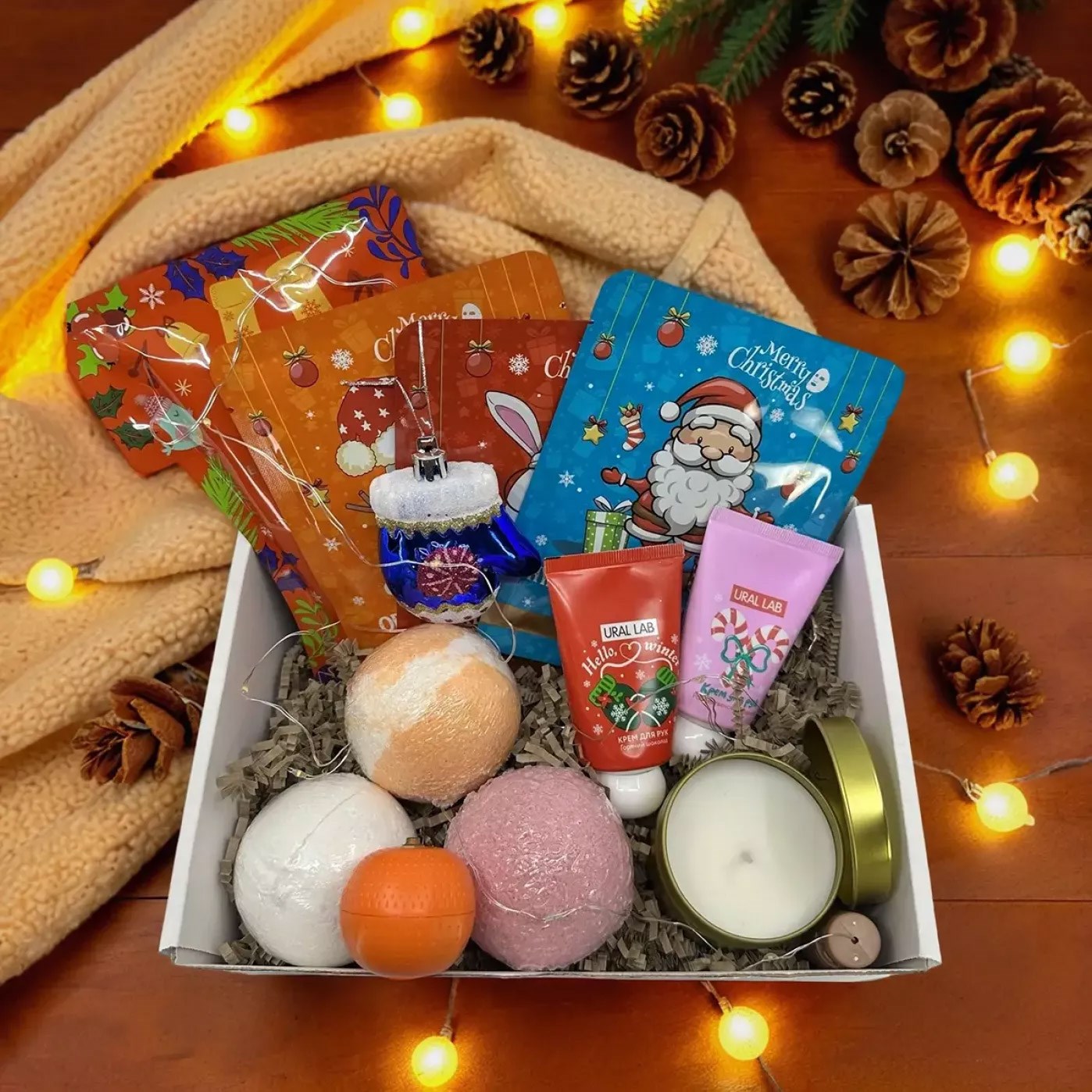 Новогодний бокс СПА 14 в 1 с LED гирлядной