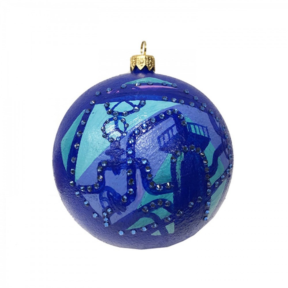 Новогодний шар с кристаллами «Газ 5» (Swarovski)