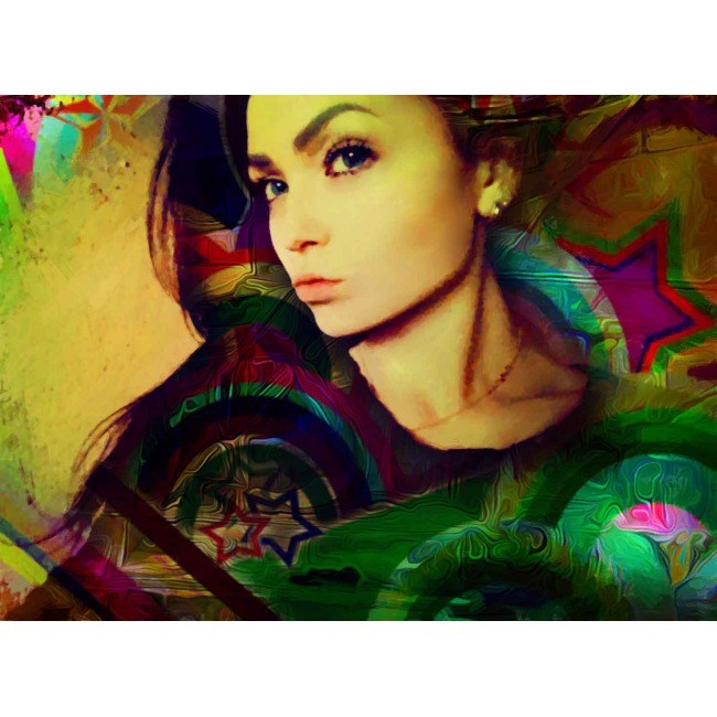 Портрет на холсте в стиле Бьюти арт