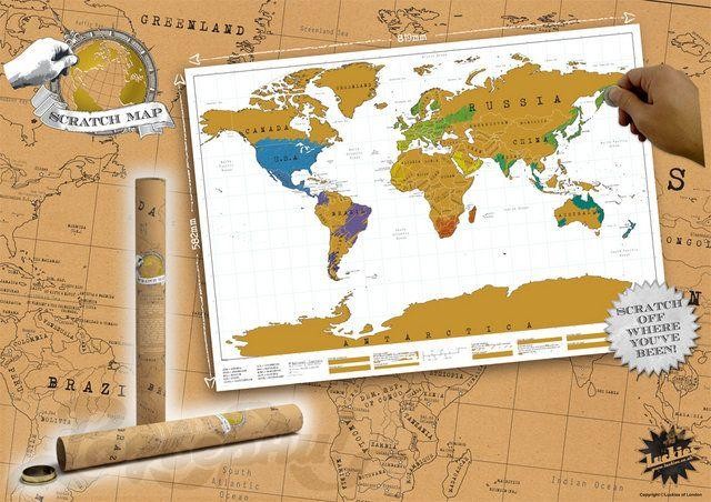 Карта путешественника стирающаяся