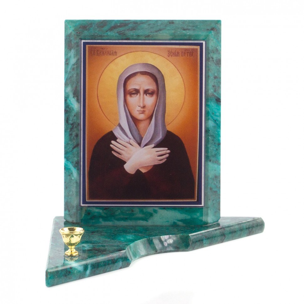 Икона с подсвечником Ксения Петербуржская