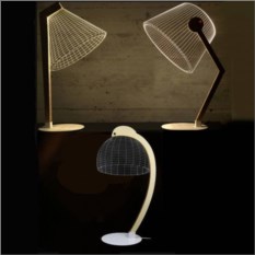 3D светильник на деревянной подставке «Пиксар»