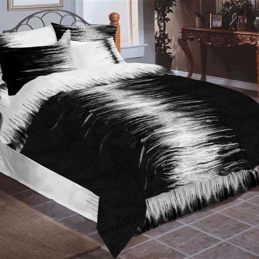 Красивое черное постельное белье