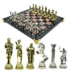 Шахматы с металлическими фигурами Посейдон