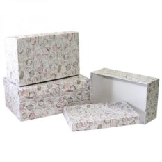 Подарочная коробка Шотландка красная прямоугольник