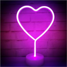 Светильник с неоновым эффектом Сердце