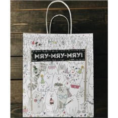 Большой подарочный пакет Котики