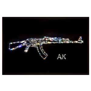 Картина с кристаллами Swarovski «Калашников»