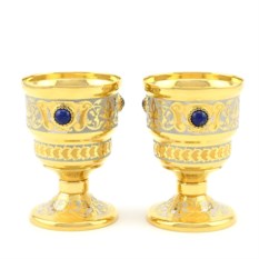 Чарки с лазуритом, 62*62*90 мм