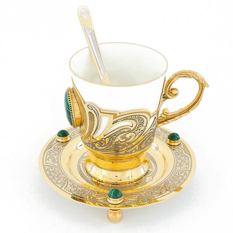 Кофейный набор Малахитовый