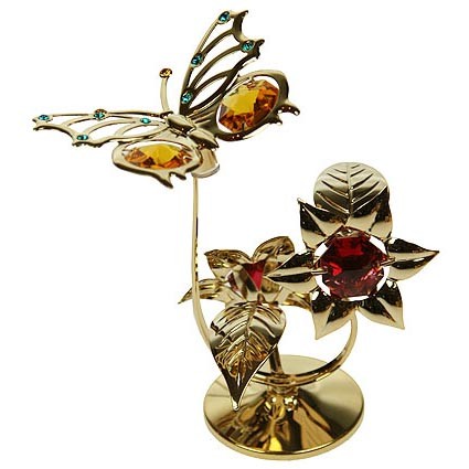 Фигурка Swarovski Бабочка на цветке