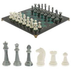 Шахматы подарочные Стаунтон 44х44 см шабровский змеевик