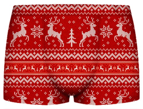 Мужские 3D Трусы Скандинавский узор. Олени