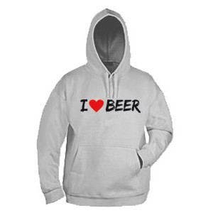 Толстовка-кенгурушка I love beer