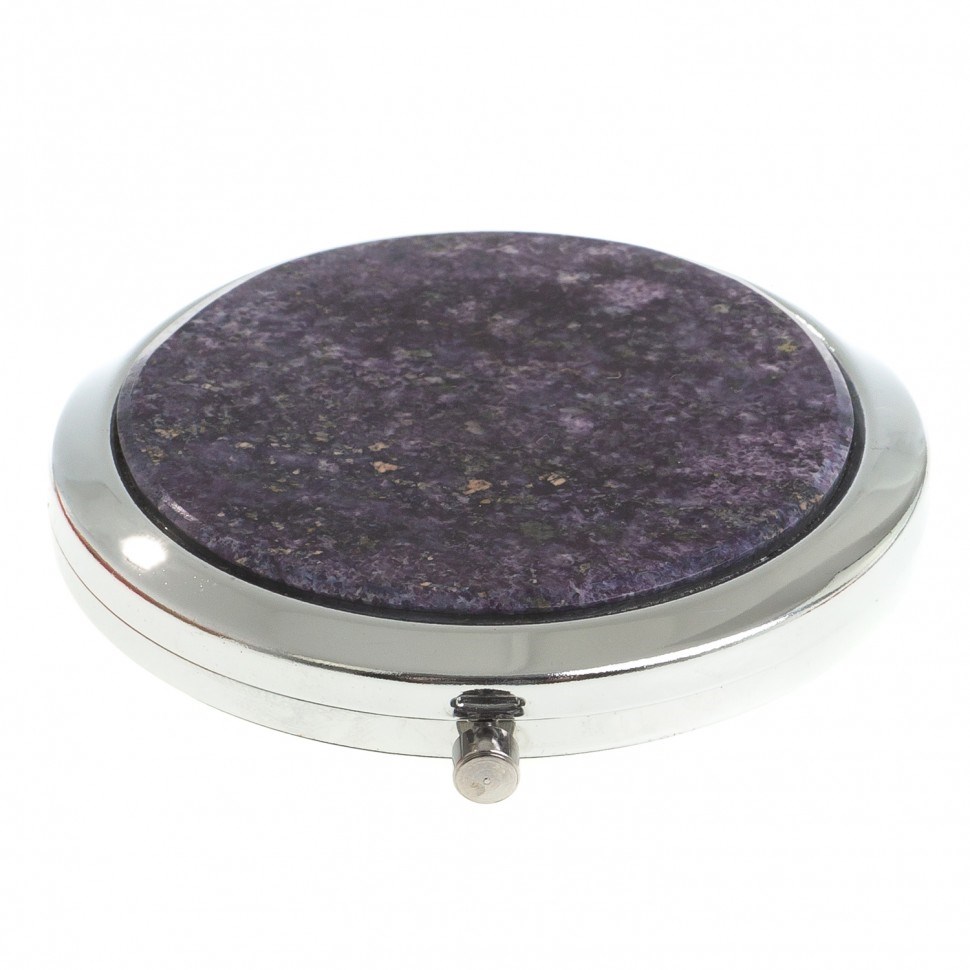 Зеркало из камня флюорит (цвет серебро)