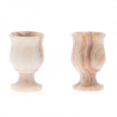 Набор из двух рюмок для водки на ножке из оникса