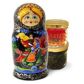 Икра 2-х видов в матрешке