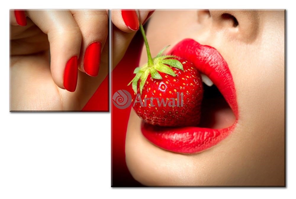 Модульная картина «Клубничка» 65×44 см
