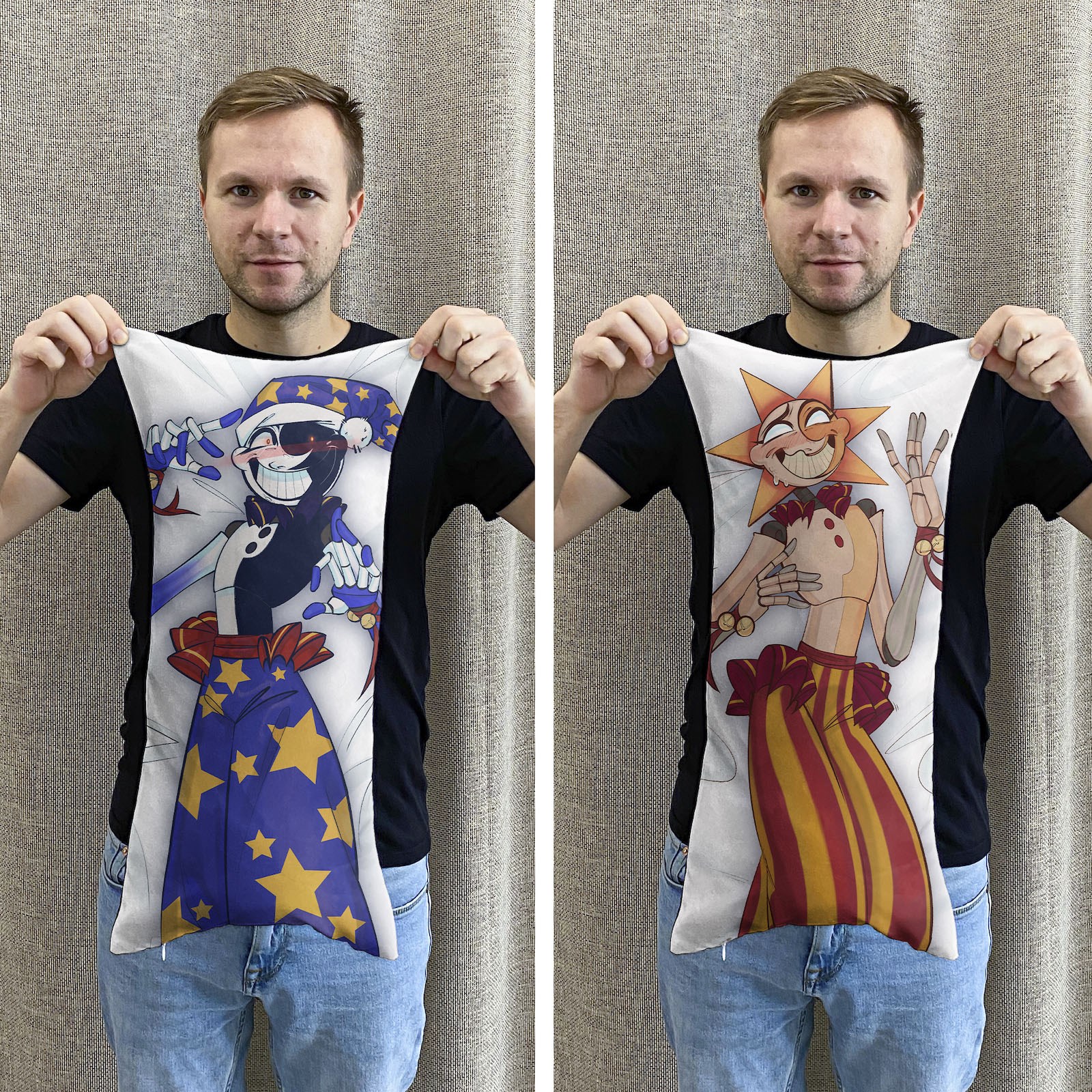 Дакимакура Мундроп и Сандроп, 30x60 см