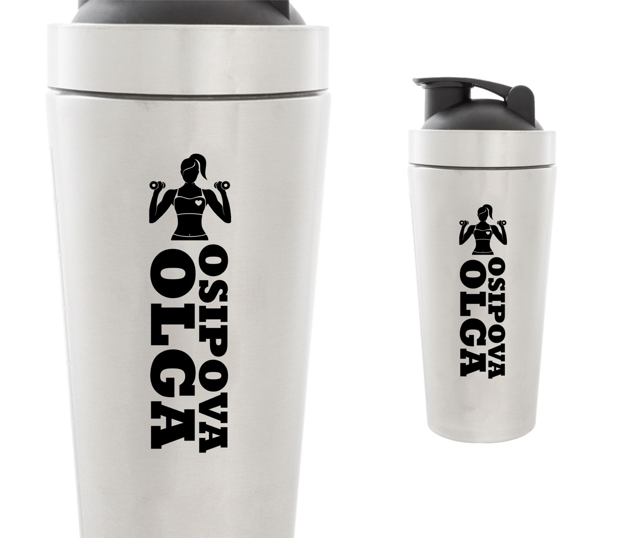 Именной шейкер с гравировкой Девушка, 800 мл