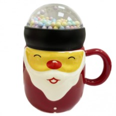 Кружка с крышкой Санта ver.2