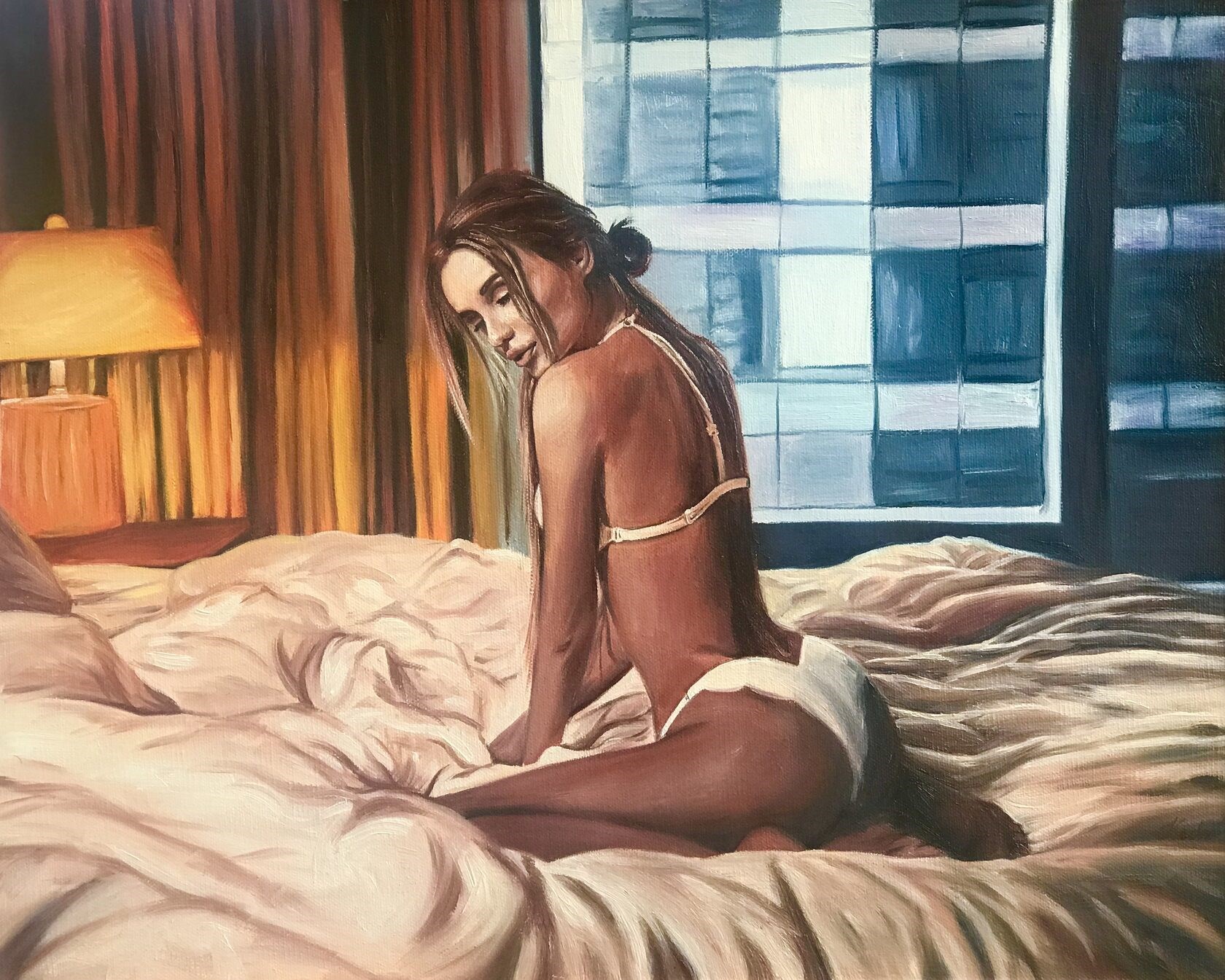 Портрет маслом на холсте от художника