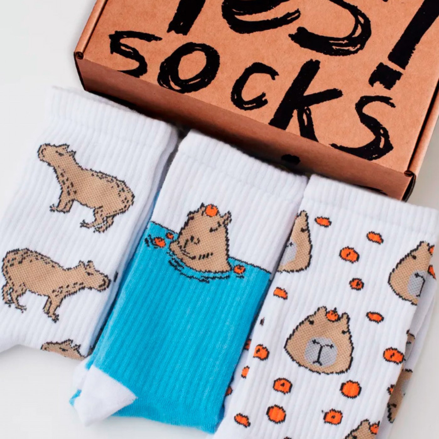 Набор носков Капибара (разные размеры)