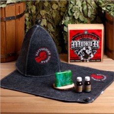 Банный набор в подарочной коробке Настоящий мужик