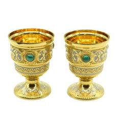 Чарки с малахитом