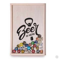 Копилка для пивных крышек Beer is here