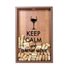 Копилка для винных пробок Keep Calm (орех, 43х29 см)