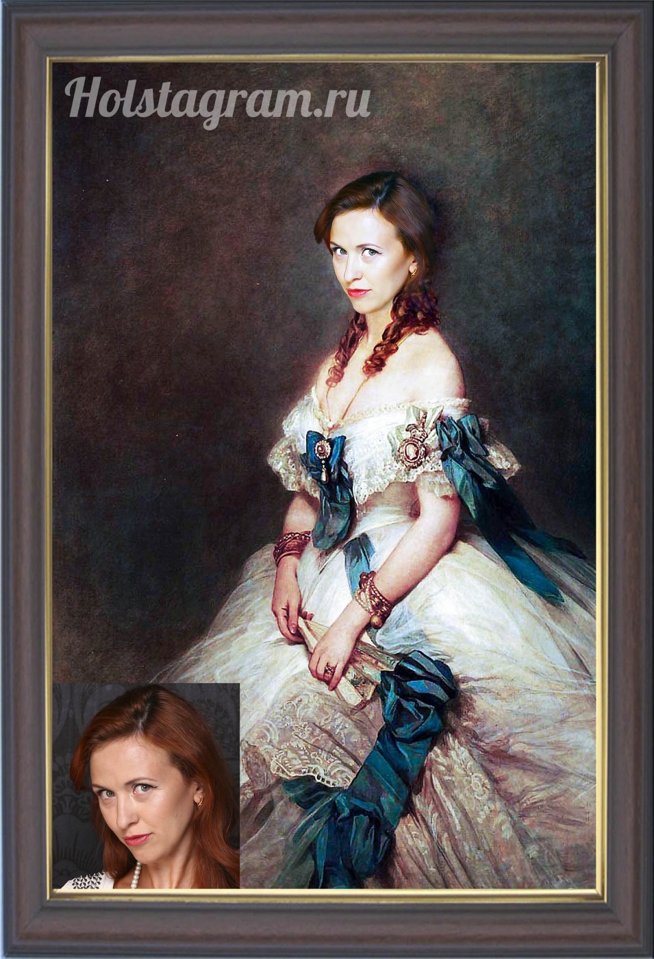 Портрет женский в историческом образе на холсте