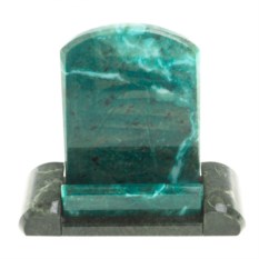 Подставка для телефона из темно-зеленого змеевика