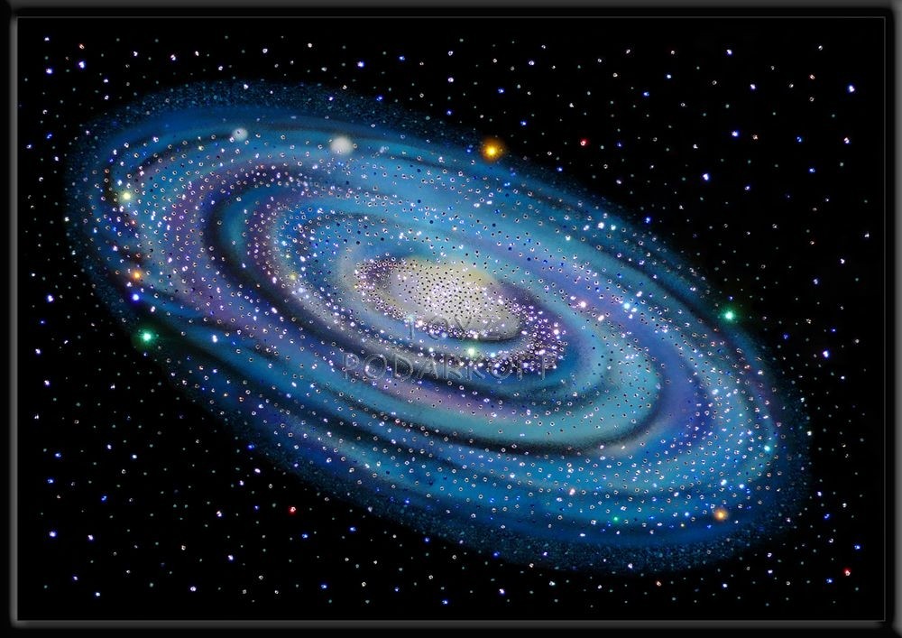 Картина из кристаллов Туманность Андромеды