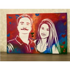 Флип арт портрет-трафарет по фото