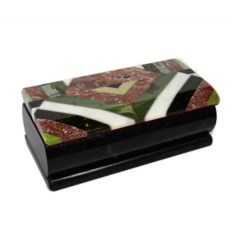 Ларец из змеевика с бархатом Мозайка, 145*70*50 мм