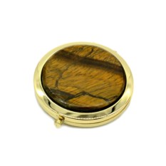 Зеркало с накладкой из тигрового глаза (71*77*15 мм)